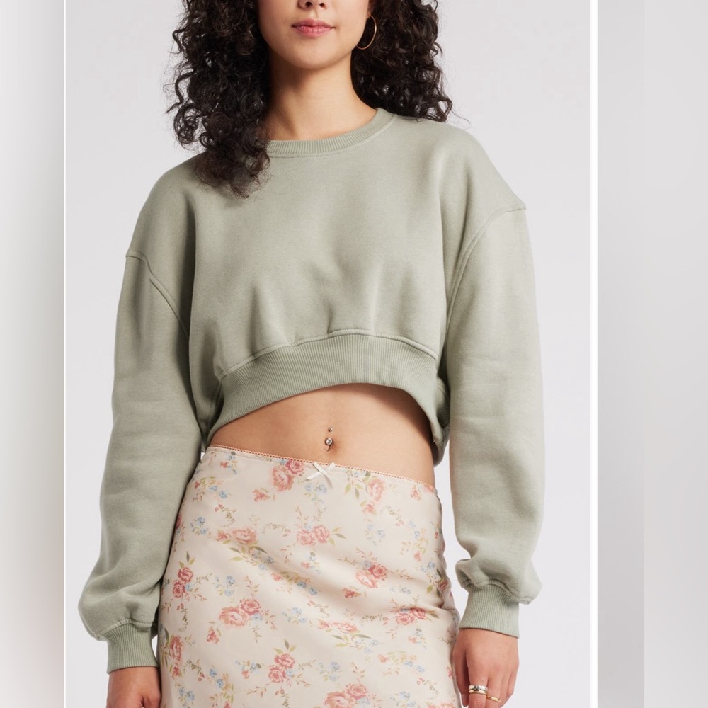 BP brans purchased from Nordstrom‘s extra small crop top sweater.